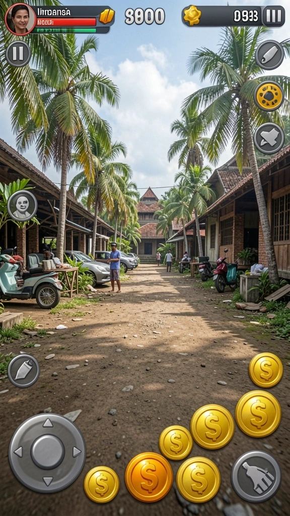 mainduit - Screenshot menunjukkan tampilan level yang penuh warna.